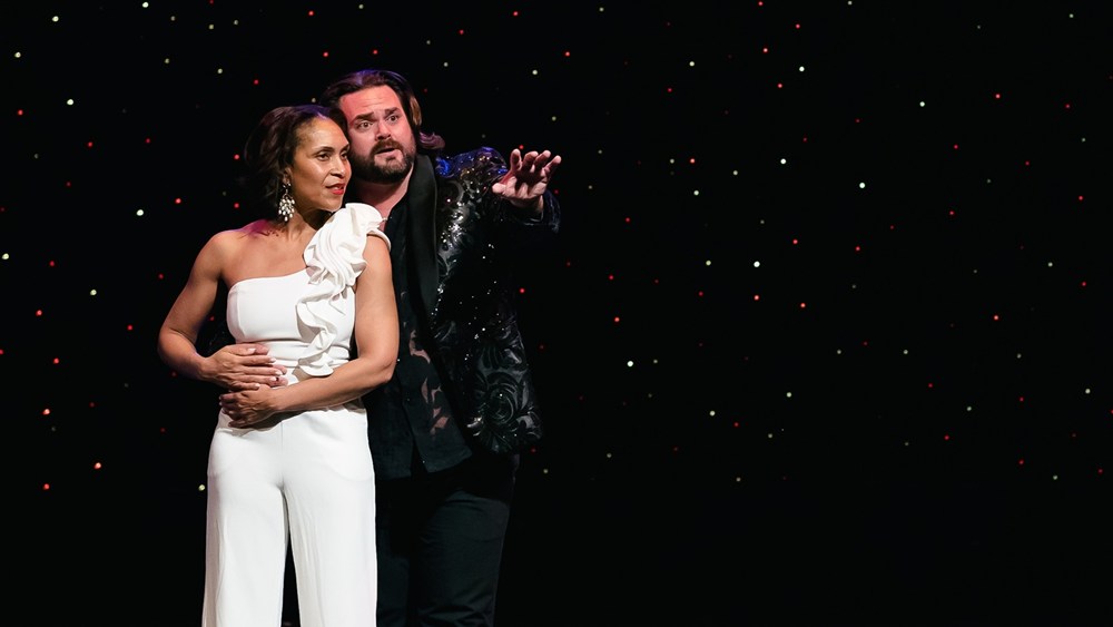 Talise Trevigne and Company Artist Dane Suarez in “A Divine Night in Delaware,” a 2025 showcase of Wilmington’s performing arts groups (photo: Meghan Newberry)