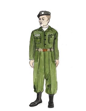 A costume design for Younger Thompson