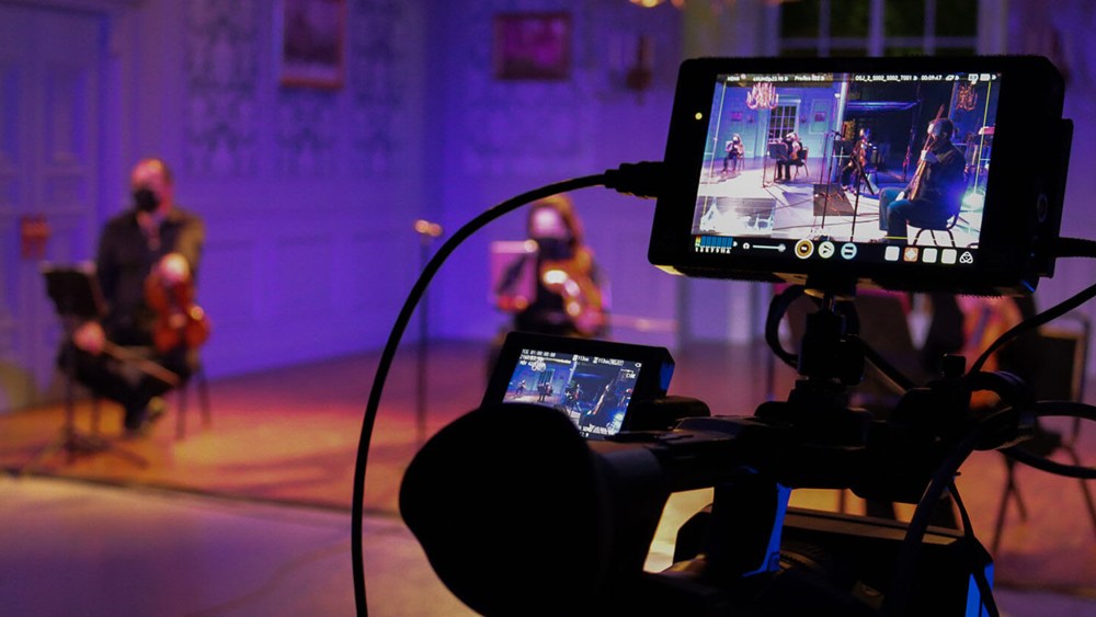 A filming in progress at Opera San José’s Heiman Digital Media Studio (photo: courtesy of Opera San José)
