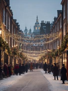 Opera Idaho used the image-generating program Gencraft to help create promotional art for its Christmas Carol-themed concert. (image: courtesy of Opera Idaho)