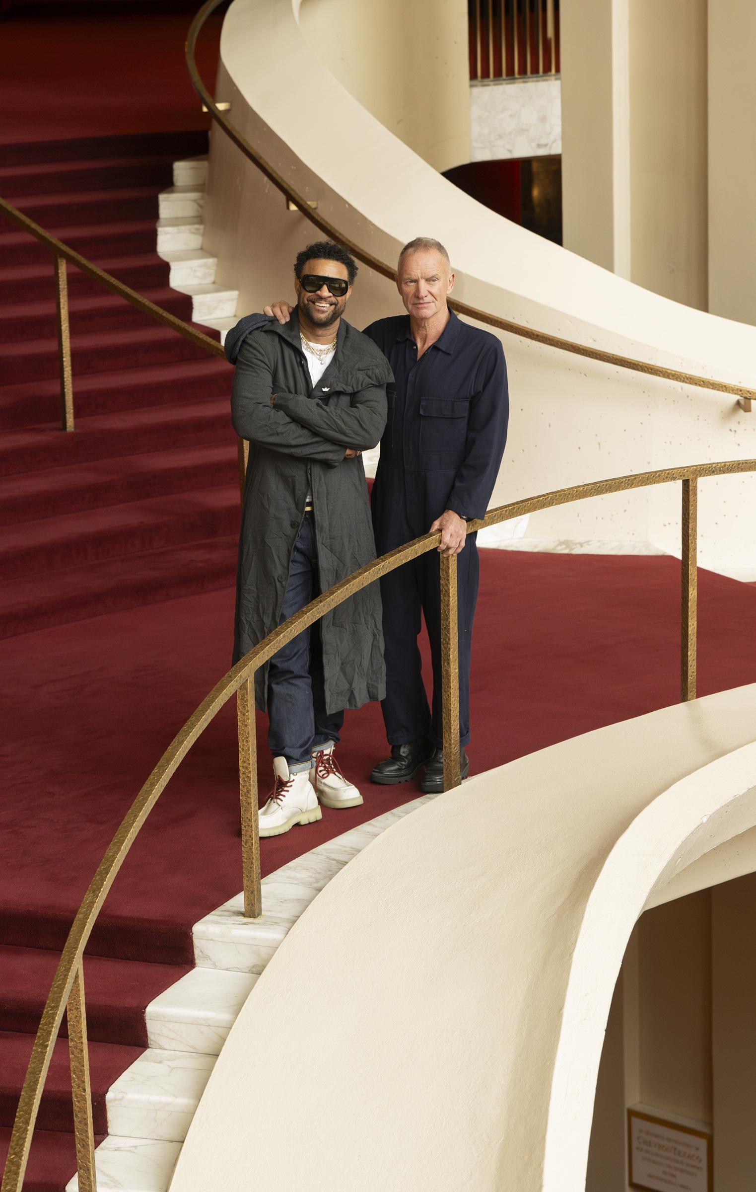 Shaggy and Sting, co-stars of The Last Ship, at the Metropolitan Opera House (photo: Jonathan Tichler)