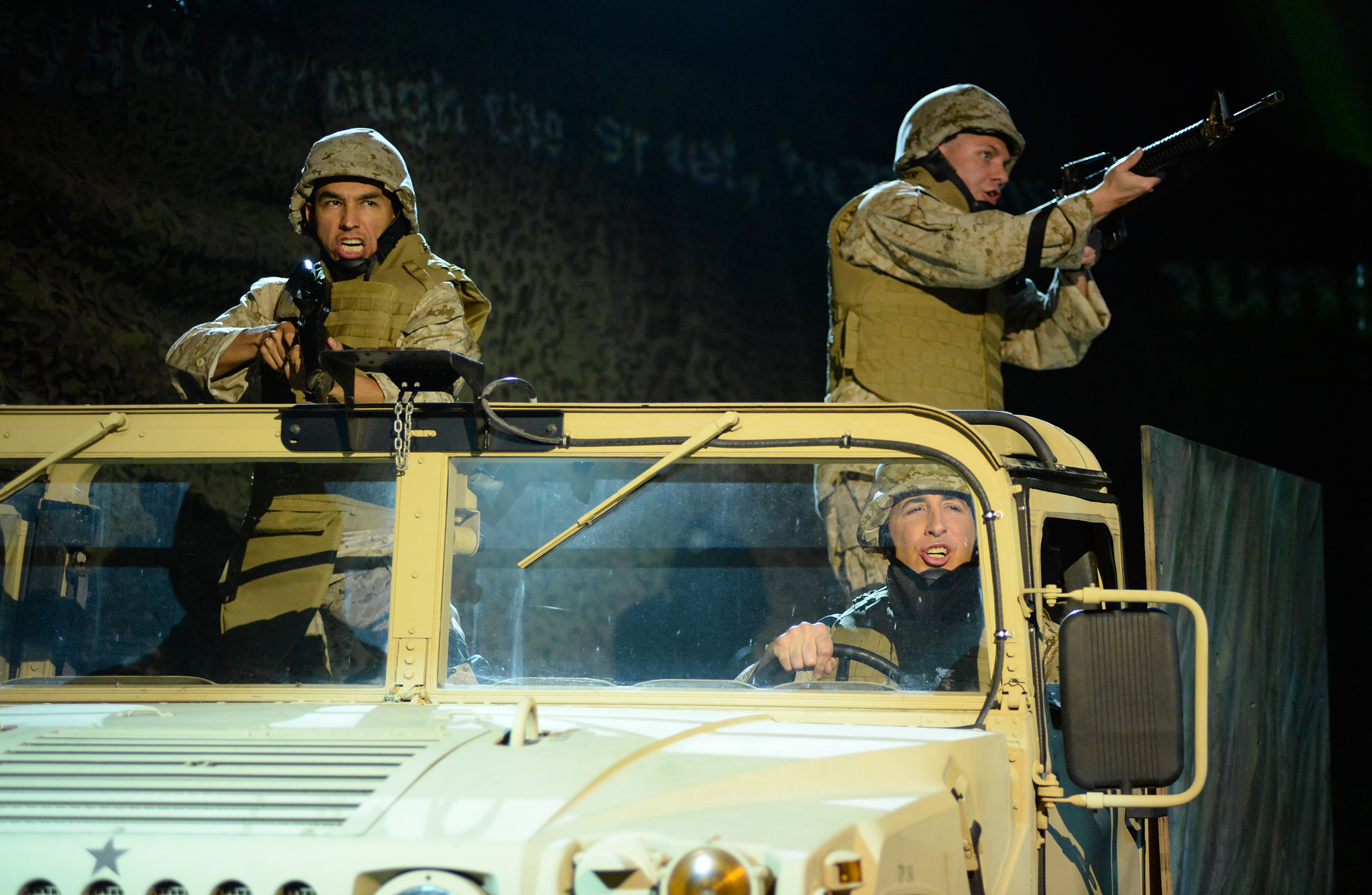 Gregorio González, Todd Strange and Jason Switzer in Fallujah at Long Beach Opera