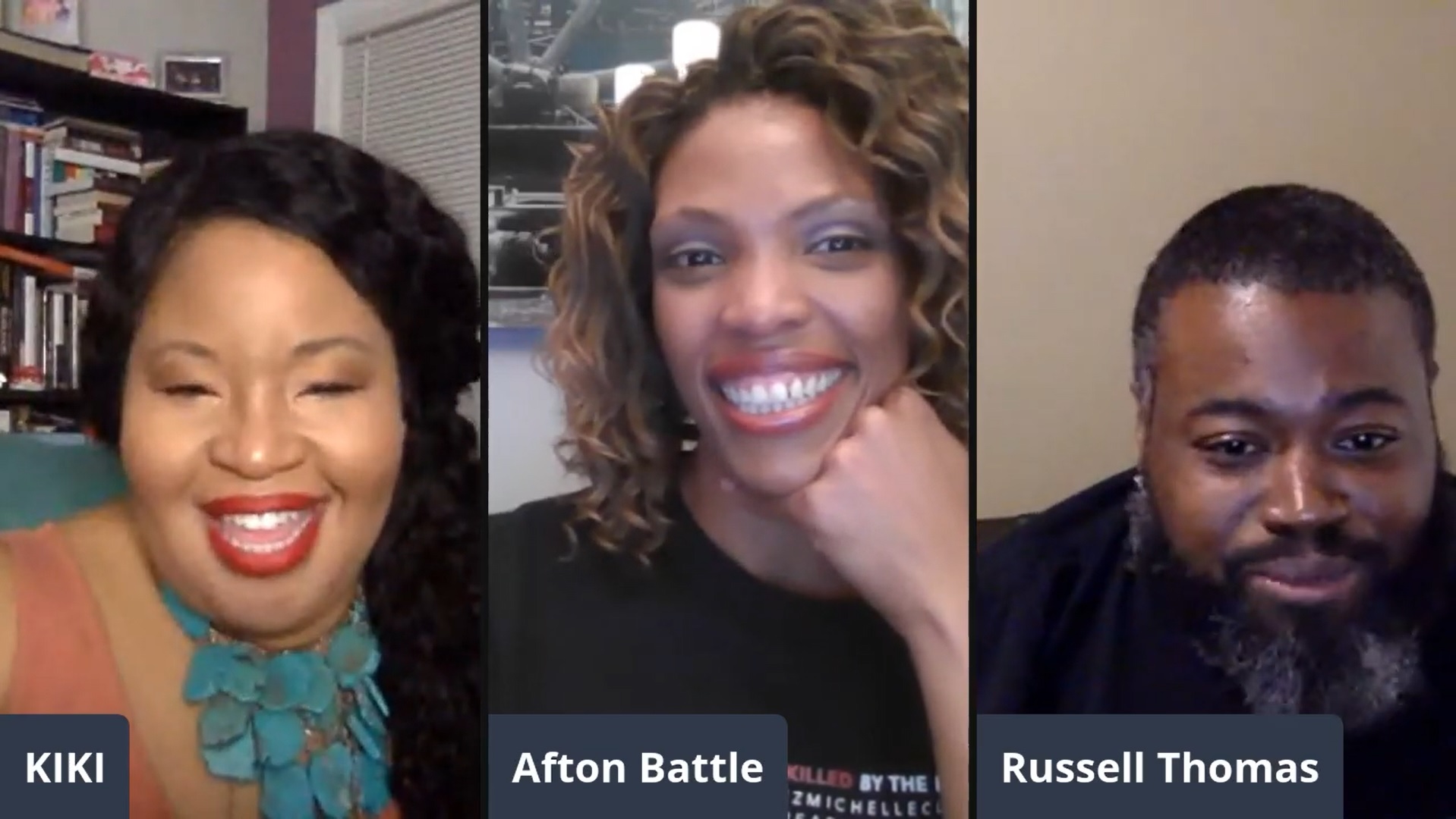 An episode of Karen Slack’s Kiki Konversations with Afton Battle and Russell Thomas