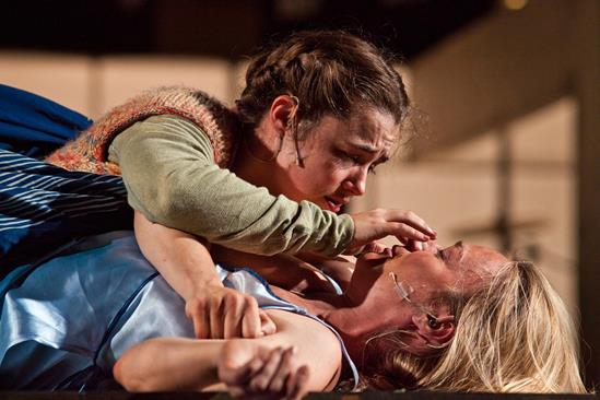 Lauren Worsham and Marnie Breckenridge in the 2012 world premiere of Dog Days at Montclair State University