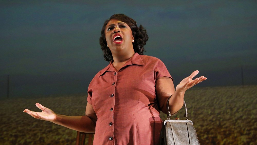 Nicole Joy Mitchell in This Little Light of Mine (librettist Diana Solomon-Glover, composer Chandler Carter) at the Santa Fe Opera in 2022 (photo: Curtis Brown)