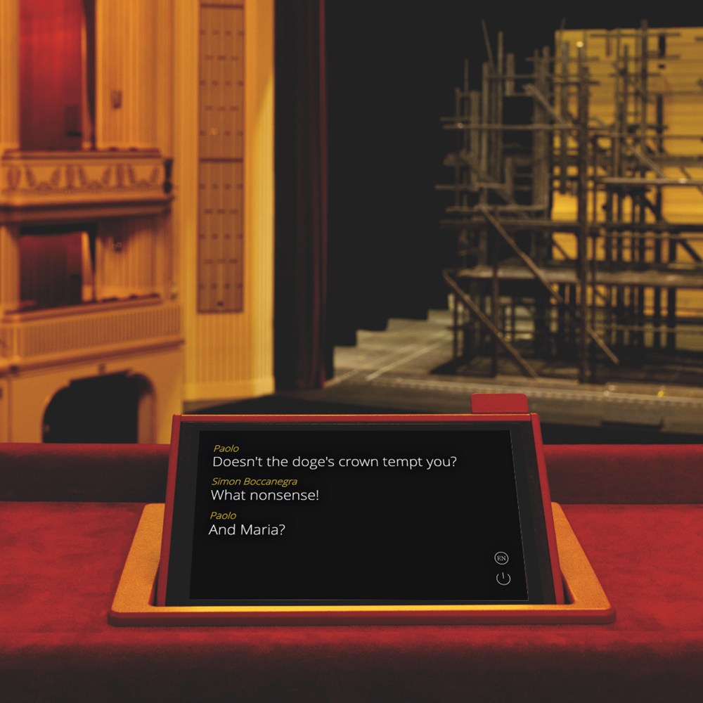 The Vienna State Opera’s subtitling system (photo: Courtesy of Wiener Staatsoper)