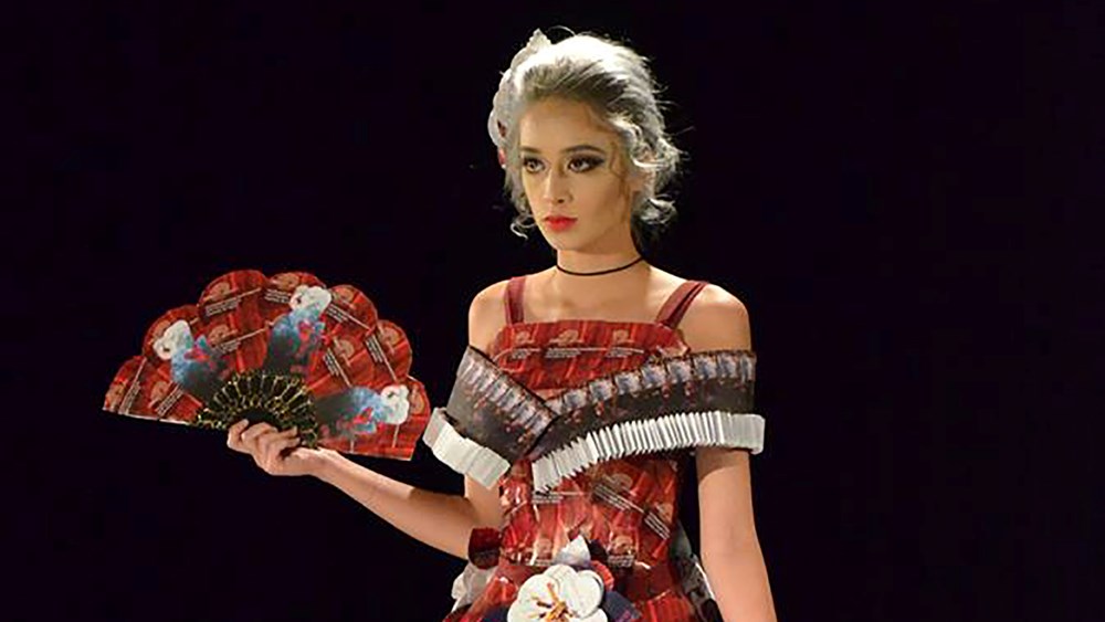 A gown designed by Malou Cordero and inspired by La traviata