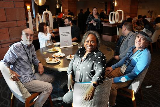 Conference attendees gathered for lively Network Dinners throughout the week. Pictured here: the Performer Development Network (photo: Jc Olivera Photography)