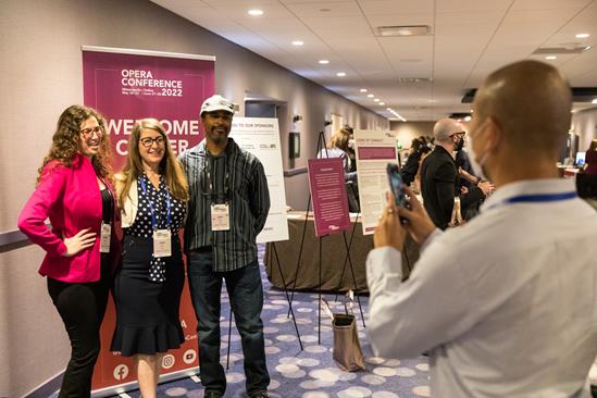 Attendees gather in the Exhibit Hall for Opera Conference 2022 in Minneapolis, MN (photo: Dan Norman)