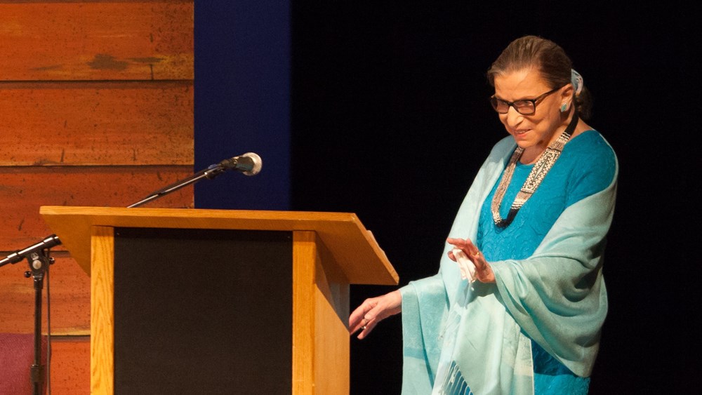 Justice Ruth Bader Ginsburg delivers a talk at The Glimmerglass Festival
