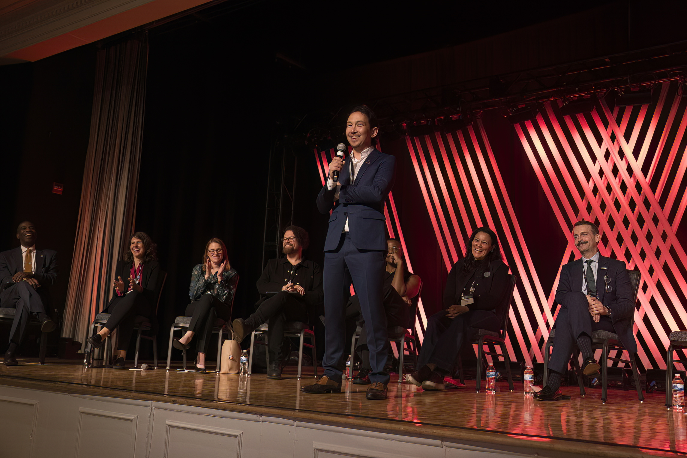 Michael Hidetoshi Mori (at center) and the panelists of “Opera’s Next Era” (photo: Ziggy Mack)
