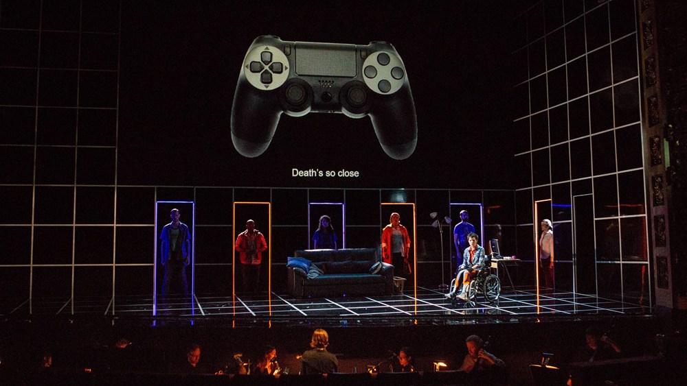White Snake Projects’ 2018 video game opera PermaDeath invited audiences to participate in performances via a smartphone app. (photo: Kathy Wittman)
