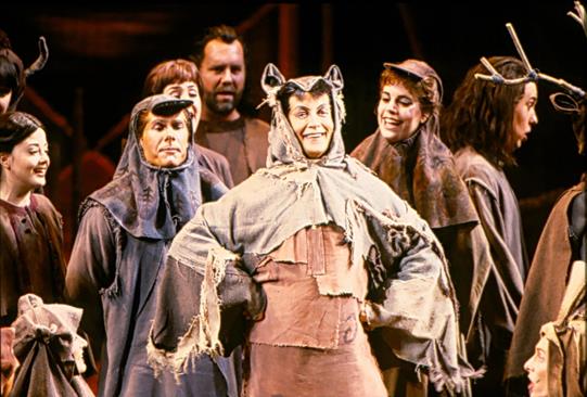 The original cast of Coyote Tales at Lyric Opera of Kansas City, 1998