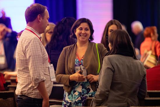 Composer Kamala Sankaram with Courtney Rizzo, director of financial planning at LA Opera