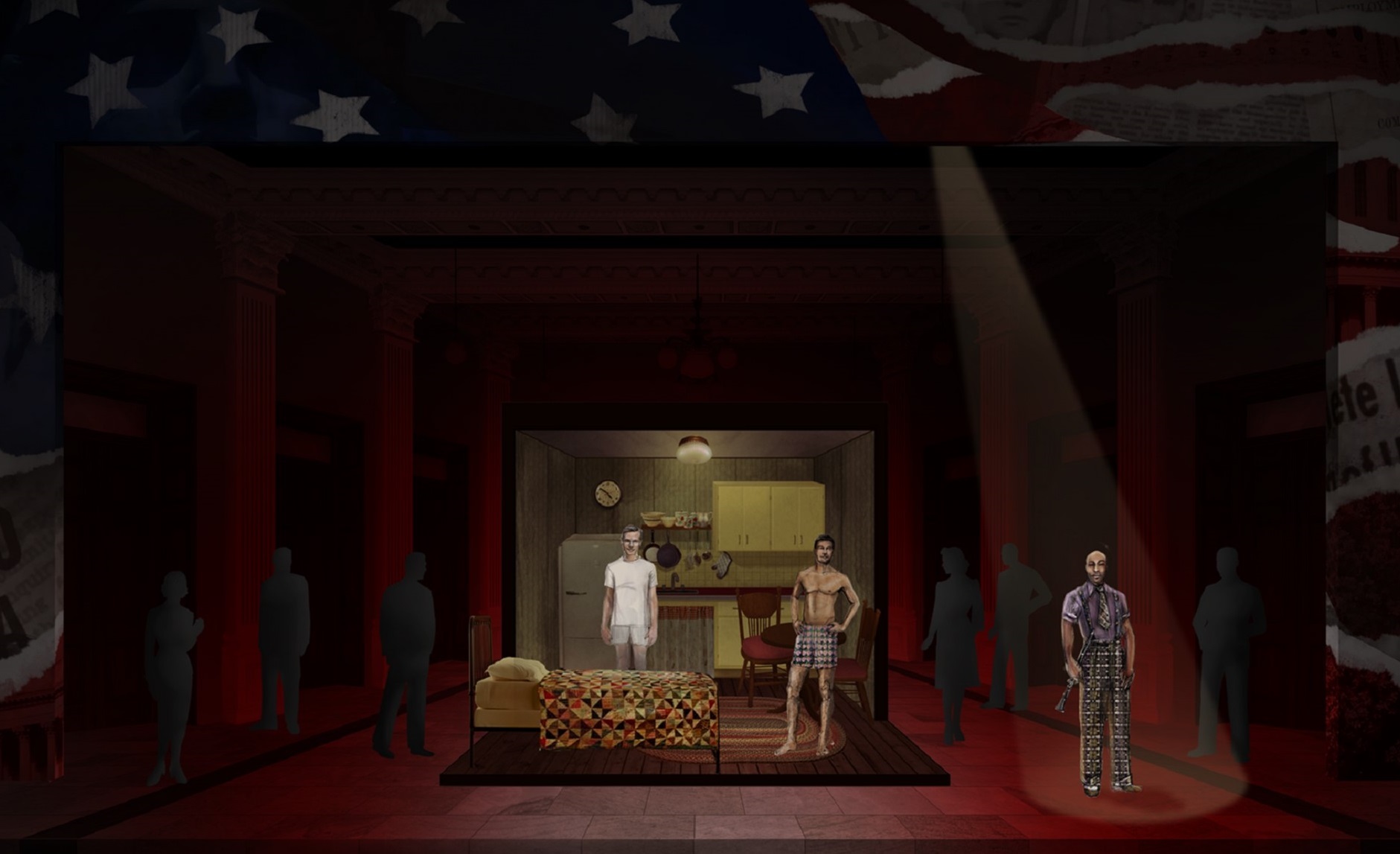 The product team's concept for Tim's apartment