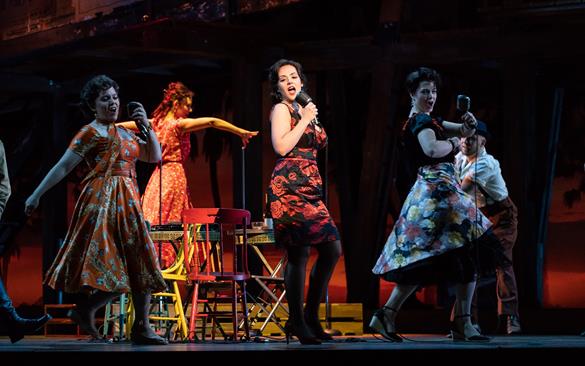 Daniela Mack (center) in Carmen at Opera Philadelphia