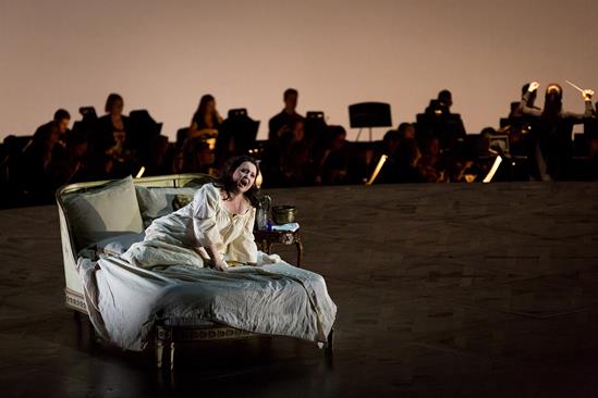 Albina Shagimuratova in Houston Gran Opera’s La traviata, a co-production with Canadian Opera Company and Lyric Opera of Chicago