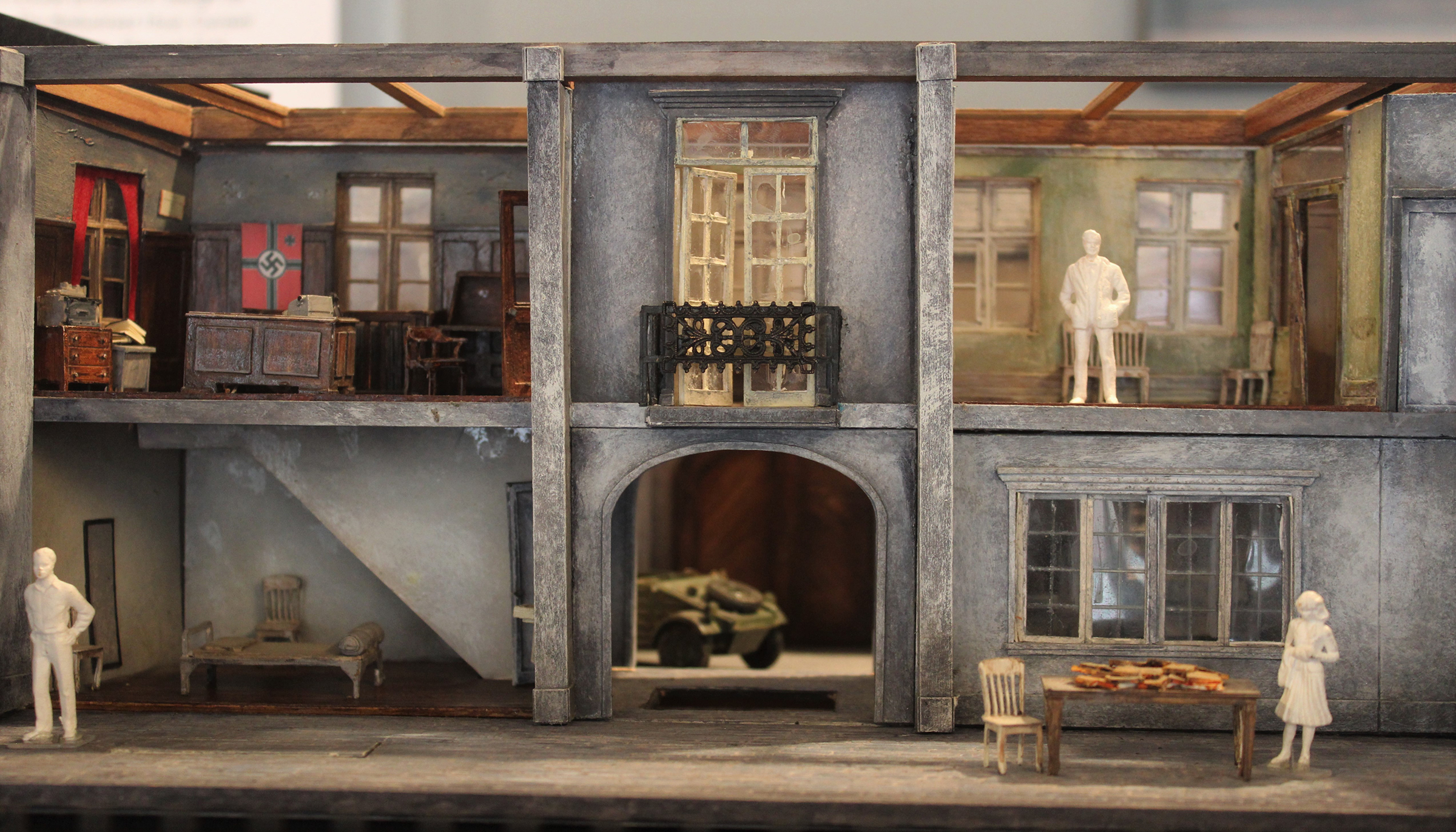 A scenic model of The Santa Fe Opera’s Fidelio