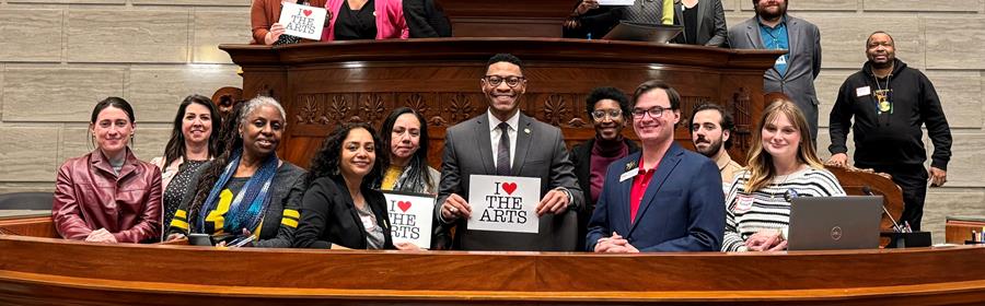 Representatives from Missouri arts organizations including Opera Theatre of Saint Louis participated in the 2024 Arts Advocacy Day at the Missouri State Capitol. (photo: courtesy of the Regional Arts Commission of St. Louis)