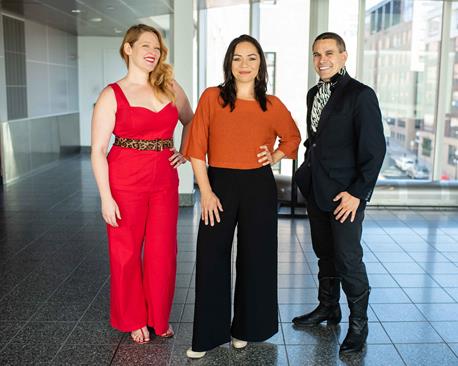 Anne Wieben, Tess Altiveros, and Basil Considine of Really Spicy Opera