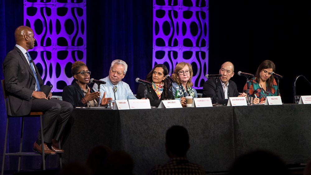 “Opera’s Mission for the 2020s,” a panel discussion at Opera Conference 2022, with Torrie Allen, Jayme Alilaw¸ Eric Jolly, Khori Dastoor, Ann Meier Baker, Kelly Kuo, and Alejandra Valarino Boyer