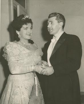 Julius Rudel With Birgit Nilsson At Opera Philadephia For Un Ballo In Maschera, Circa 1963