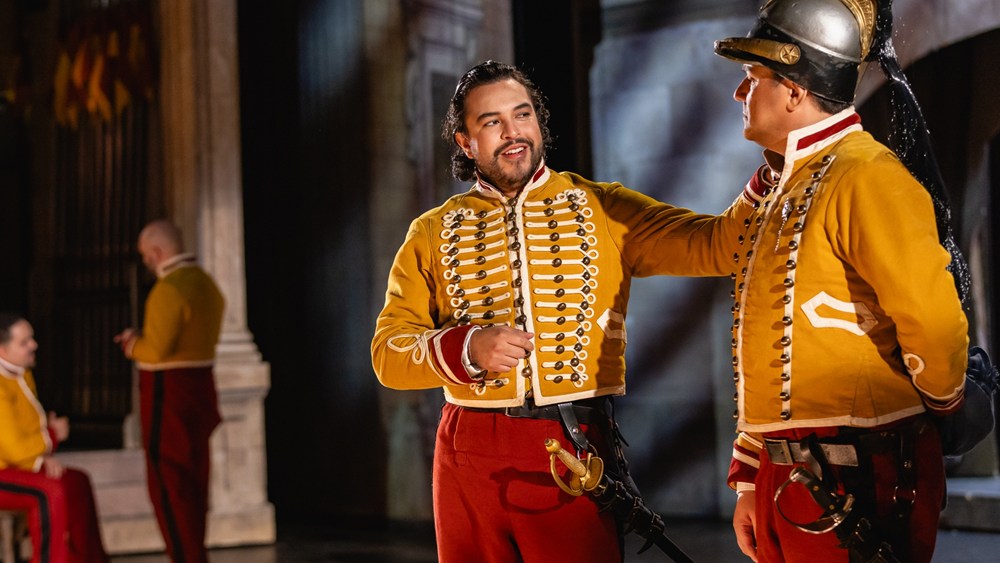 Laureano Quant and Saimir Pirgu in The Dallas Opera’s 2025 Carmen (photo: Kyle Flubacker)