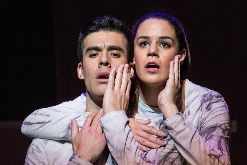 Luis Alejandro Orozco and Ashley Cutright in As One at Anchorage Opera
