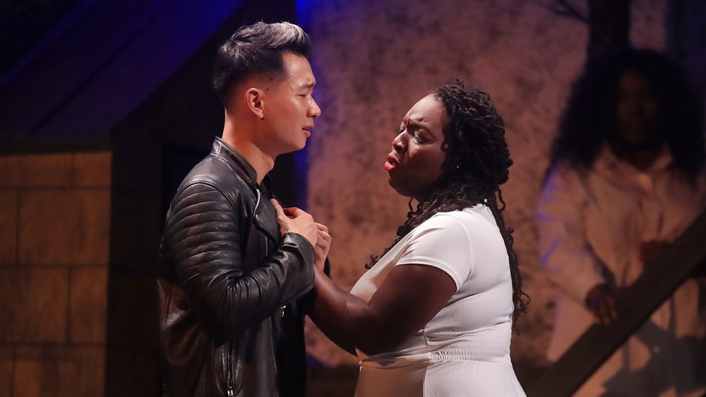 Brian Vu and Chabrelle Williams made their company debuts in Opera in the Heights’ Il trovatore in 2021. (photo: Pin Lim)