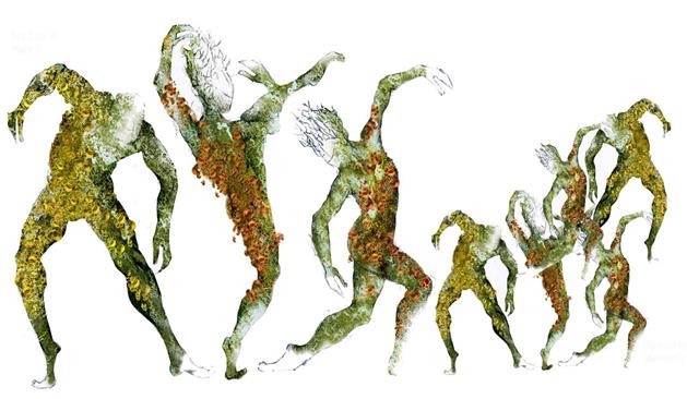 Costume designs for the nymphs