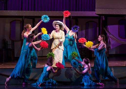 Elizabeth Caballero (center) in Daniel Catán and Marcela Fuentes-Berain’s Florencia en el Amazonas at Madison Opera