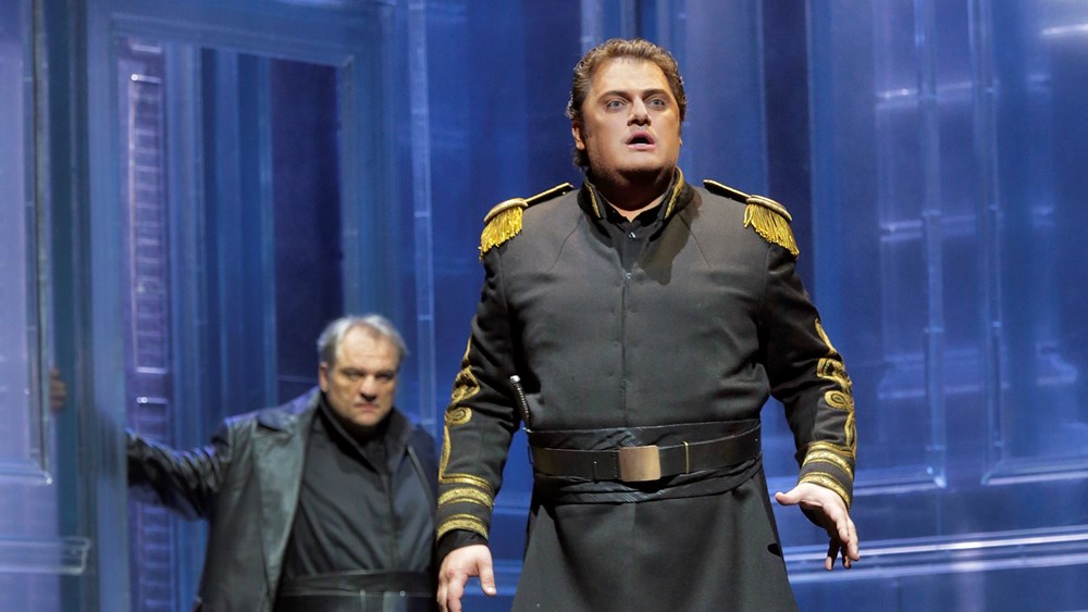 Aleksandrs Antonenko (in foreground) and Željko Lučić in the Met’s 2015 Otello (photo: Ken Howard)