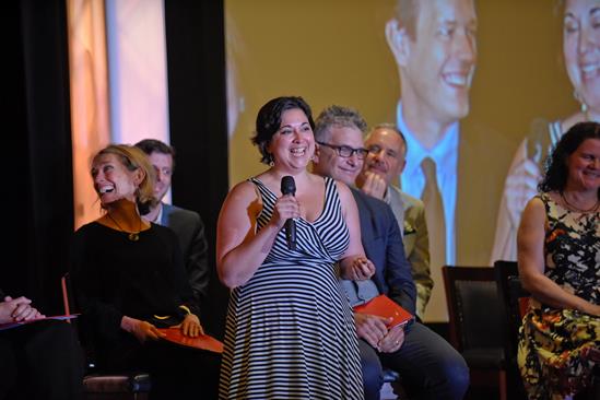 Composer Kamala Sankaram, with panel of artists