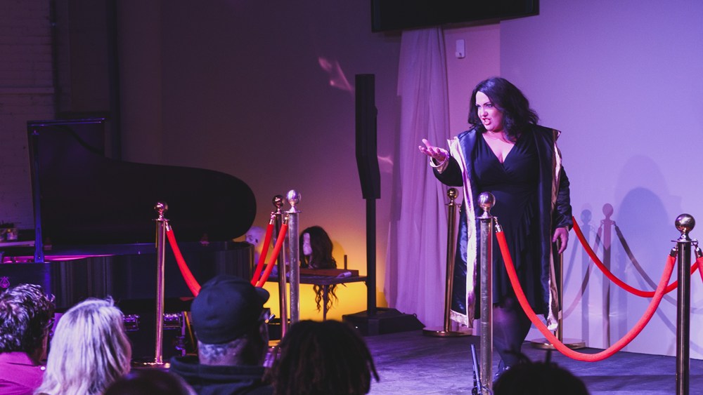 Company Artist Toni Marie Palmertree in OperaDelaware’s 2025 OperaDEathmatch (photo: Moonloop Photography)