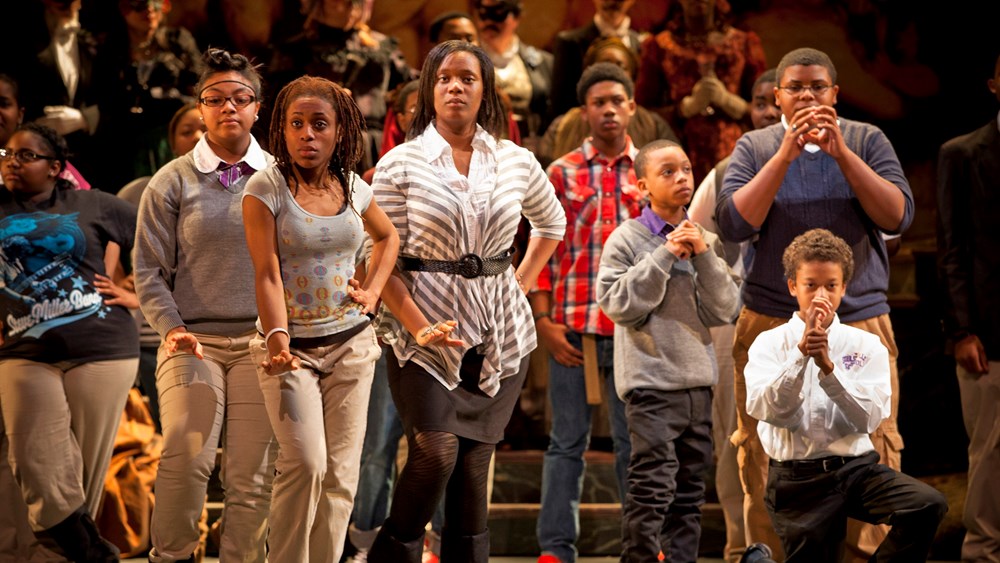 Students from the Stax Music Academy perform in Opera Memphis’ 2012 Die Fledermaus. (photo: Sean Davis)
