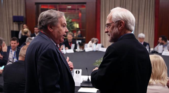 Nicholas Payne and Robert Marx, president of the Fan Fox and Leslie R. Samuels Foundation