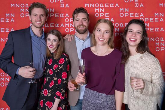 Tempo members at an afterparty for Rigoletto (photo: CJ Standish)