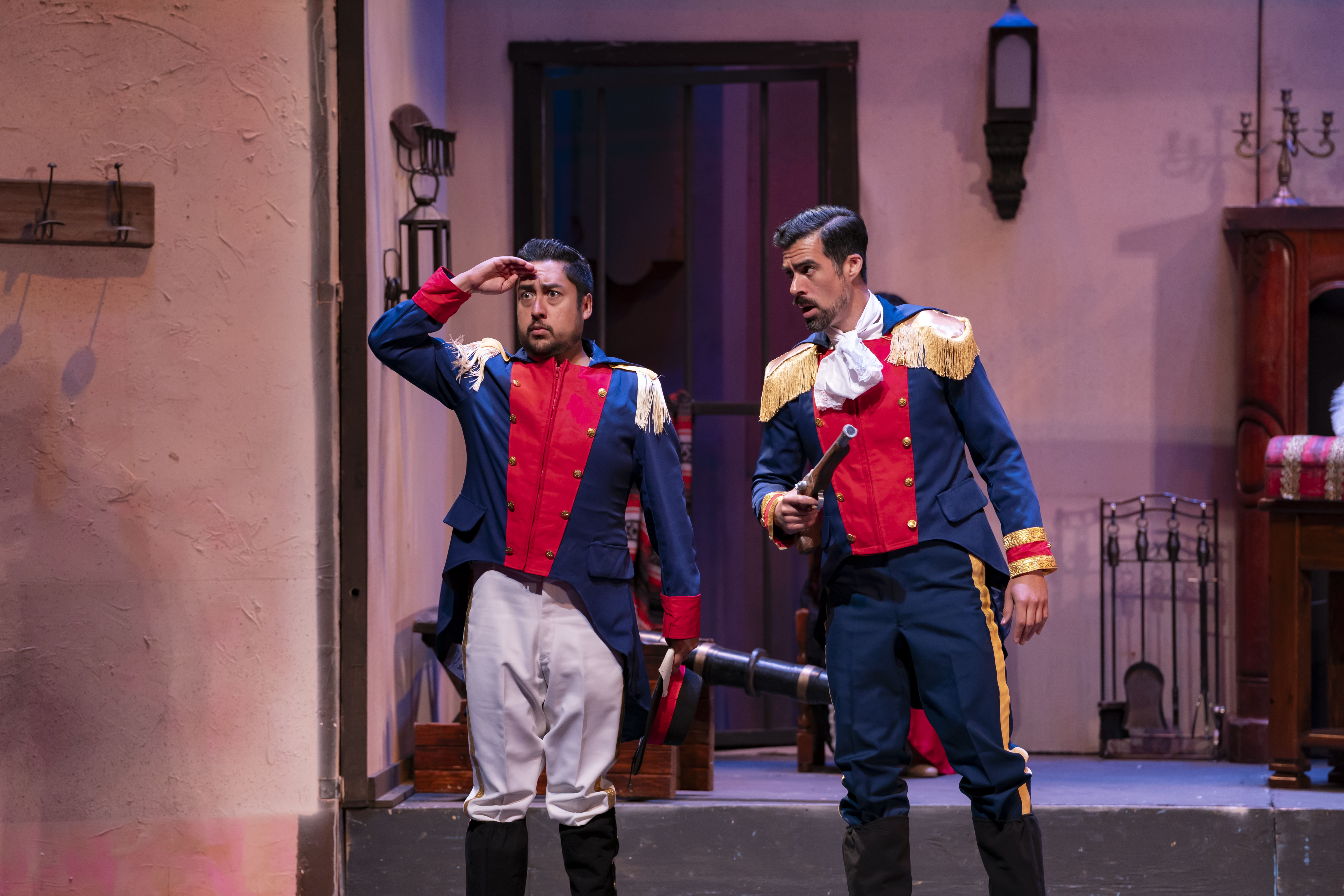 Armando Contreras and Luis Orozco in Zorro at Pacific Opera Project in 2026 (photo: Nick Rutter)  