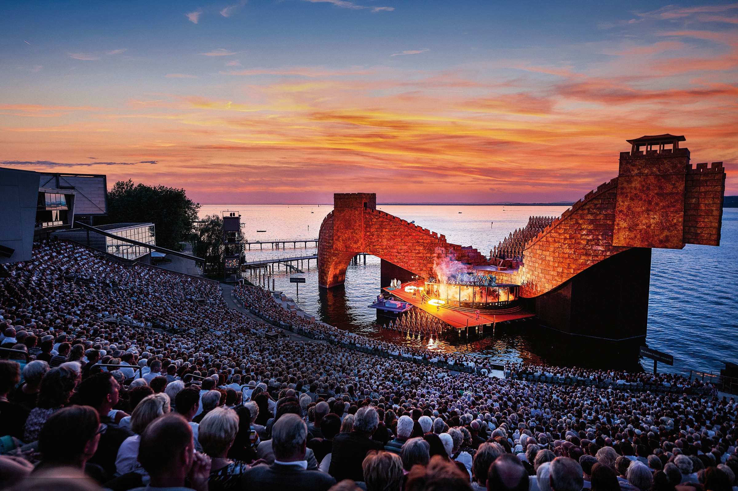 The Bregenz Festival’s 2015–2016 production of Turandot set on Lake Constance in Bregenz, Austria (photo: Marcel Hagen Studio)