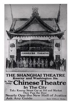 An advertisement for San Francisco’s Shanghai Theatre, 1890 (image: Museum of Performance + Design)