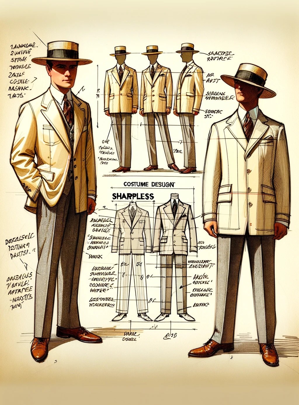 AI-generated concept art for Sharpless' costumes (image: courtesy of Mission Opera)