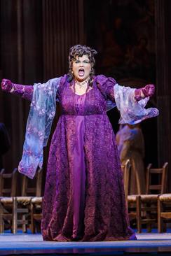 Leah Crocetto in her role debut as Tosca in 2017