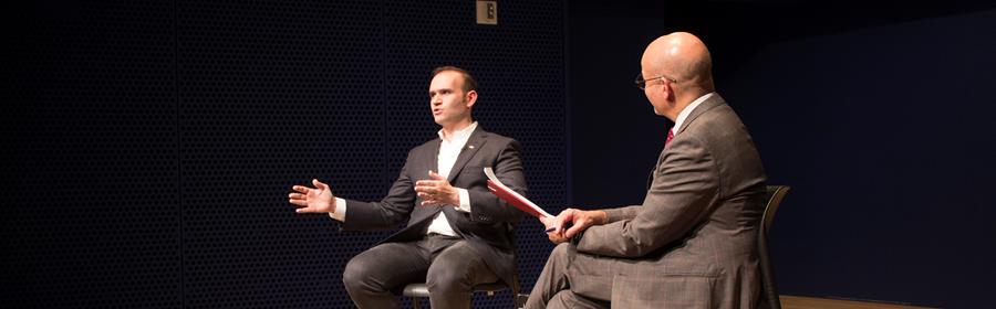 Michael Fabiano and Marc A. Scorca at a Conversations event