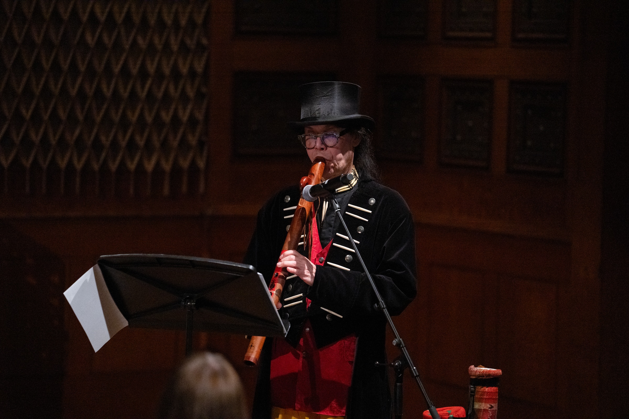 Brent Michael Davids in a concert of his music, co-presented by Lenape Center and the Park Avenue Armory in 2025 (photo: Alexander Sargent)