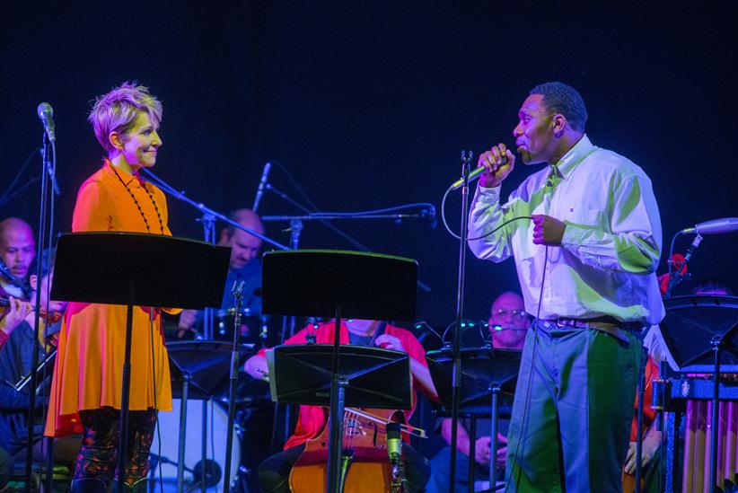 Joyce DiDonato and Joseph Wilson performing at Sing Sing Correctional Facility