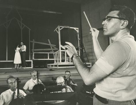Julius Rudel Rehearsing Susannah With New York City Opera For The Brussels World Fair, 1958