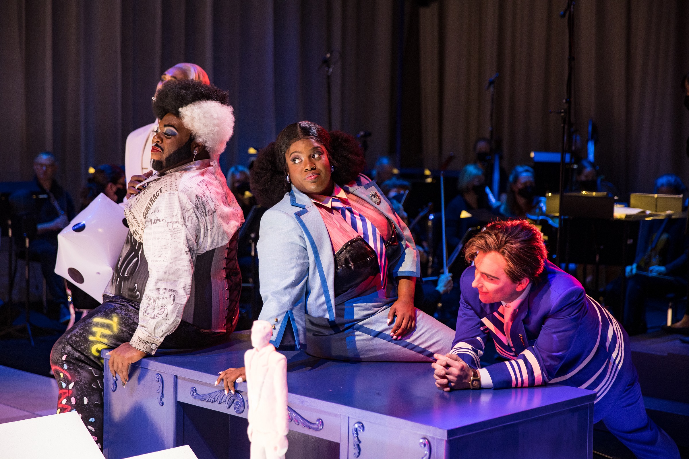 Minnesota Opera’s 2022 Rinaldo, with Jeremiah Sanders, Symone Harcum, and Patrick Terry (photo: Dan Norman)