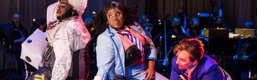 Minnesota Opera’s 2022 Rinaldo, with Jeremiah Sanders, Symone Harcum, and Patrick Terry (photo: Dan Norman)