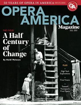 Cover Photo: Carlisle Floyd’s Of Mice and Men at Seattle Opera in 1976, with Robert Moulson as Lennie and Kathy Knight as Curley’s Wife