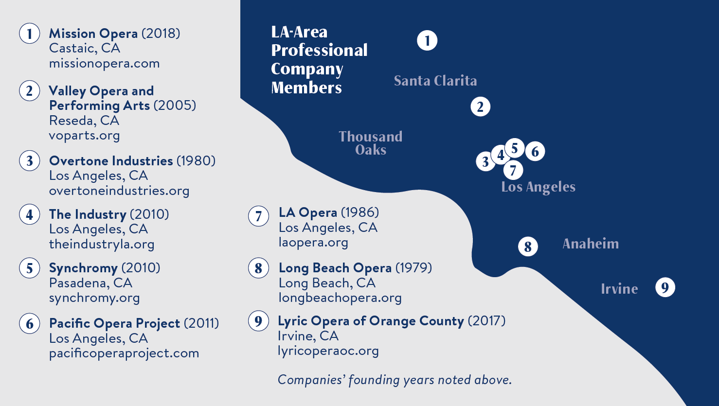 OPERA America's Professional Company Members in the LA area